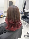ブリーチインナーバレイヤージュグラデーションカラー夕貴