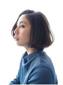透ける暗髪グレー×ワンカールワンレン大人ボブ【Liss】