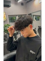 リッチブランドアンドコー 守口店(Rich Brand&Co)&nbsp;スペインカール/ハイライトカラー/メンズパーマ/メンズカット