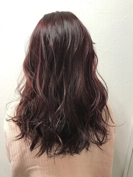 ポッシュ 原宿店(HAIR&MAKE POSH) ピンクパープル×カラーハイライト