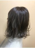 長め前下がりボブ
