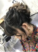 高めのヘアセット