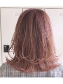 ハイトーンピンク平井/新小岩/韓国/レイヤーカット/髪質改善