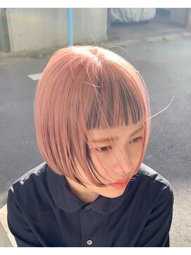 アルカナ 明治神宮前原宿(ARCANA) ピンクカラー インナーカラー サーモンピンク