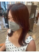 エムツージェイ(M2J) ☆レッドブラウン&後れ毛カット☆