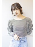 耳掛け　外ハネ　ボブ