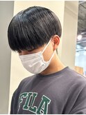 黒髪マッシュナチュラルマッシュメンズヘア韓国ツーブロック