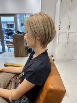 ネイロ 錦糸町(NeiRo) 魅力倍増カールセミディシアーカラーダークアッシュショートヘア