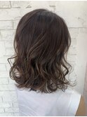 ブリーチなしカラーブラウンレイヤーカット夏デザインカラー所沢