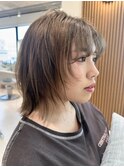 顔まわりレイヤー/似合わせ/ニュアンスウルフボブ