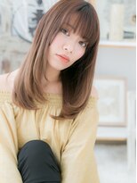 モッズヘア 上尾西口店(mod's hair)&nbsp;厚めバング大人可愛いミルクティーブラウンc6上尾20代30代40代!