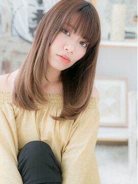 モッズヘア 上尾西口店(mod's hair) 厚めバング大人可愛いミルクティーブラウンc6上尾20代30代40代