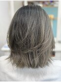 シークレットハイライト/ブリーチ履歴有り/カーキグレージュ