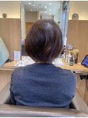 丸みのあるショートボブスタイル