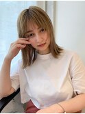 髪質改善カラー韓国レイヤー顔周りカットブリーチボブ立川._.