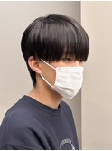 黒髪マッシュナチュラルマッシュメンズヘア韓国ツーブロック