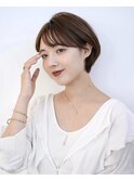 30代40代50代絶壁解消ひし形小顔前下がりショートボブ
