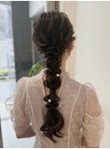 結婚式お呼ばれ参列編みおろしヘアアレンジ