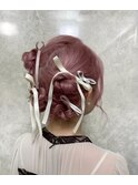 リボンが可愛い◎ツインお団子【Treno.吉祥寺】