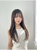 レイヤーカット/ローレイヤー/透明感ブラウン