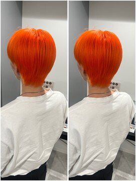 ローリン(Rolling) 【KOBA】 20代/センターパートウルフ/オレンジ/天神大名