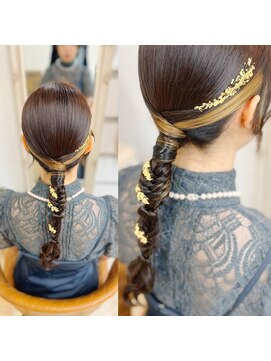 W’d BELL品川駅前店 ヘアセット/ヘアメイク/ヘアアレンジ/着付け専門店 編みおろし