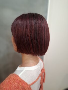 バンブーグラス(Bamboo grass) ボブ×ブリーチ1回×暖色カラー