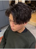 京都メンズカットメンズパーマ波巻きスパイラルパーマツイスパ