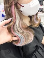 エル ヘアサロン なんば店(eL) ユニコーンカラー/エクステ10本@AZUSA