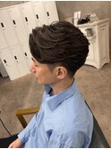 フェザーパーマ/センターパート