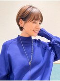 ハンサムショート/丸みショートボブ/20代30代40代50代/顔周り