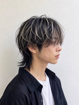 ウル(ulu) 名東区　メンズヘア　カット　メンズ白髪ぼかし　ハイライト