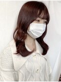 チェリーピンク☆メルティカラー/くびれヘア/マッシュ/韓国風