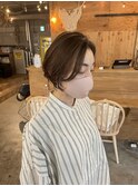 白髪ぼかし対応 ナチュラル丸みショート