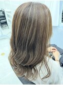 .白髪が目立たない細めハイライト.