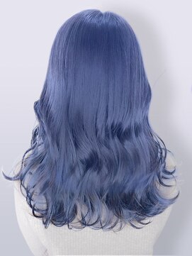 アース 天満橋店(HAIR & MAKE EARTH) 20代30代40代大人可愛いネイビーブルーダブルカラー透明感