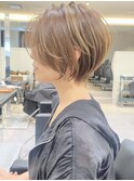 ひし形ショート/前下がりショート/絶壁解消30代/40代【橋本】