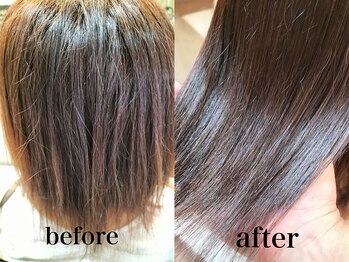 プレールドゥー(Plaire Doux)の写真/【髪質改善！ハイダメージも対応可能】ダメージレスにこだわったメニューも多数ご用意☆理想の艶髪へ♪