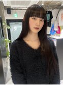 【mood】ワイドバングぱっつん前髪切りっぱなしラウンド前髪