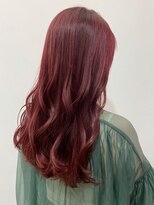 キャパサウス 春日 大野城店(CAPA south)&nbsp;レッドカラー　ハイトーンロング　巻き髪ロング　暖色系カラー