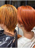 ワンブリーチ　アプリコットオレンジカラー