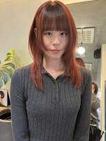 ナループロアボタン(Nalu pu loa BOTAN)&nbsp;レイヤーカット/ハッシュカット/レイヤーウルフ/暖色カラー