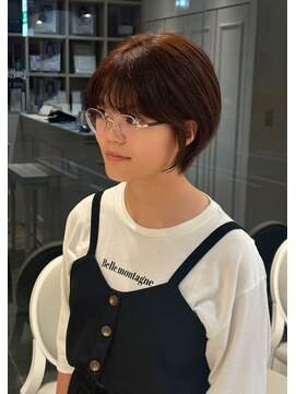 ヘアアンドメイク ニューヨーク ニューヨーク 長岡天神店(Hair&Make NYNY) やわらかオレンジカラーと丸みショート