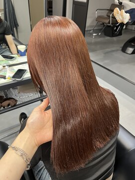 ジェニーバイメノン(JENNIE by Menon) ブリーチなし　　ピンクブラウンカラー