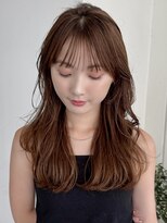 シアアオヤマ 表参道青山(SHEA aoyama) セミロング/赤み消しベージュ/韓国レイヤー/クロスパーマ