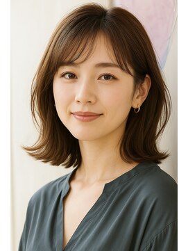 ジプソ 池袋西口(Gypso) ミディアムレイヤーカット/美髪カラー/髪質改善トリートメント