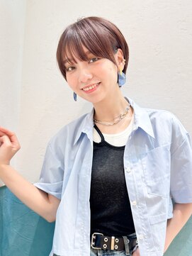 ロンド レグリーズ 立川(Lond leglise) ショート/オリーブグレー/グランマッシュ/小顔/前髪/顔周り/立川