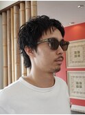 メンズショート/センターパート/パーマ／ニュアンスパーマ