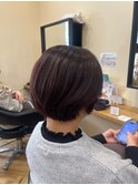 まとまるショート［イメチェン/ピンクベージュ/前髪］長野歌穂