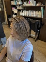 アンツ ヘアーアンドリゾート 辻堂本店(ANT'S Hair and Resort)&nbsp;ピンクベージュ/アンブレラカラー/クールショート/前髪/辻堂